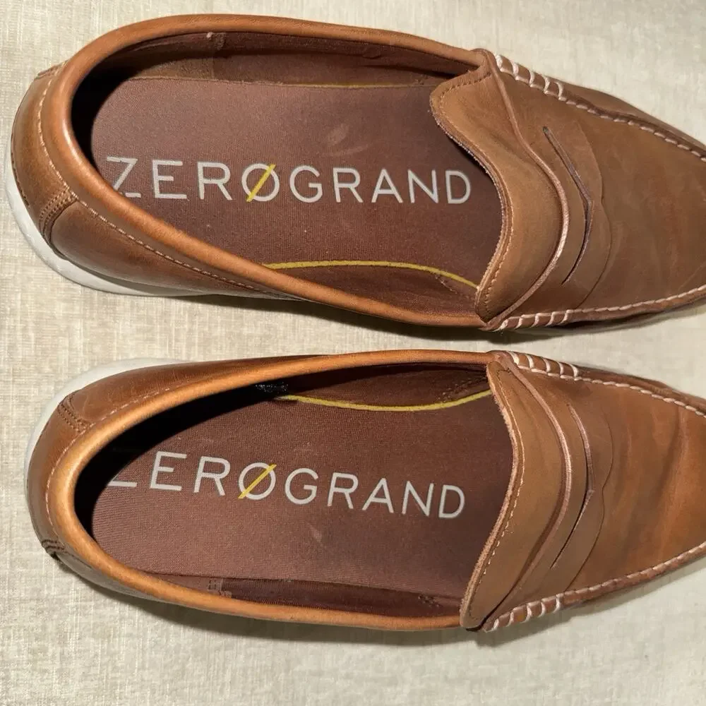 Cole Haan Men's Zerogrand Penny Loafer Size 13 British Tan C33012 Lightweight